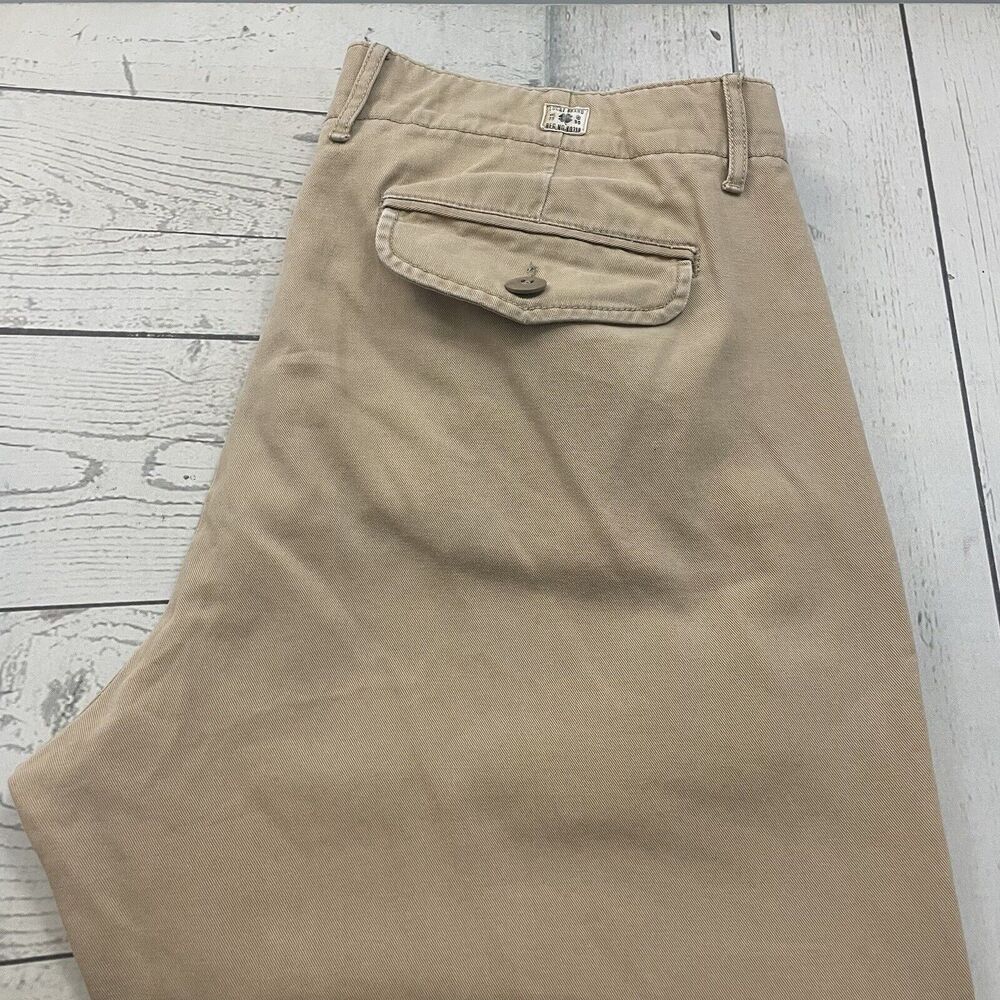 Lucky Brand Men's W36 x L32 Tan Flat Front Straight Khaki Chino Pants